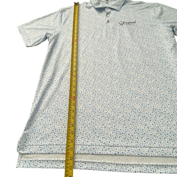 Peter Millar Summer Comfort Cocktails Print Barstool Golf Polo XL shirt - Picture 5 of 7